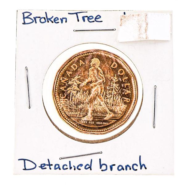 Canada 2005 Terry Fox Dollar Coin - Broken Tree/Detached Branch
