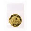 Image 2 : "Tom Brady" Greatest Quarterback in NFL History 24 Kr Gold Overlay Medallion Slabbed.