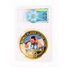 Image 1 : "Lionel Messi" World Player of The Year 24kt Gold Overlay Medallion Slabbed Hands Up