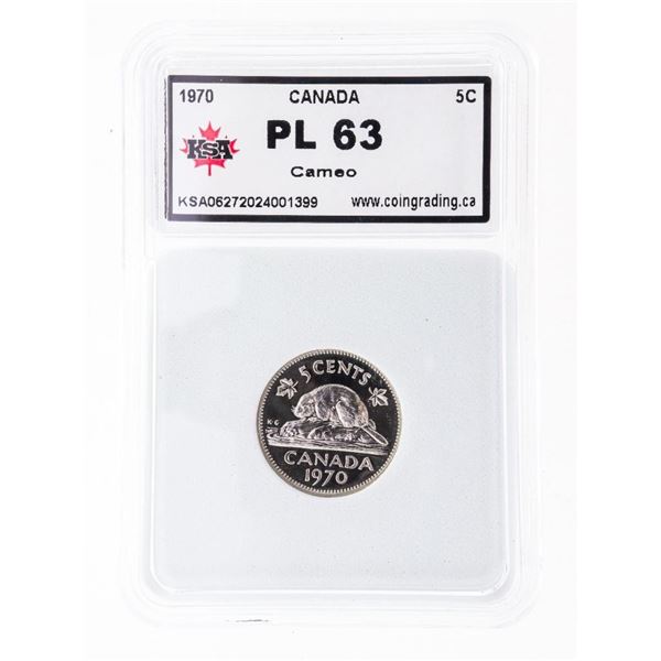 Canada 1970 Five Cents PL 63 KSA