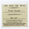 Image 2 : Canada 2019 RCM First Strike Ten Cent Coin MS64