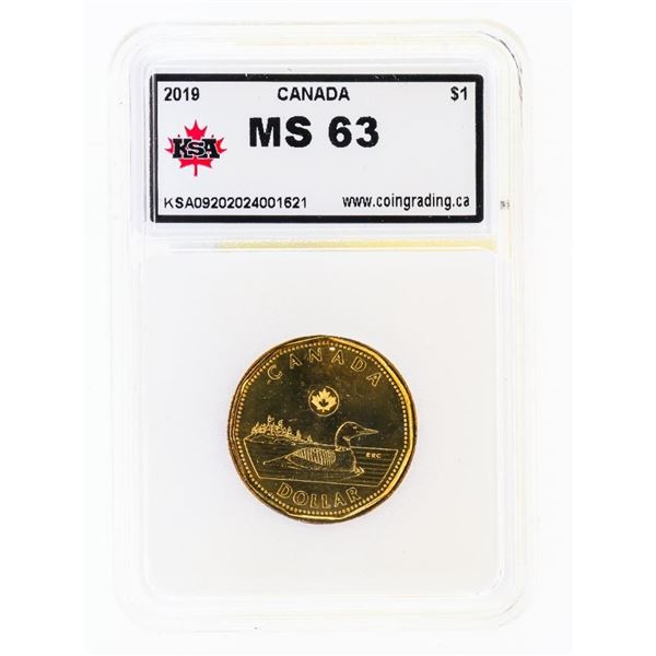 Canada 2019 Loon Dollar Coin MS 63 KSA