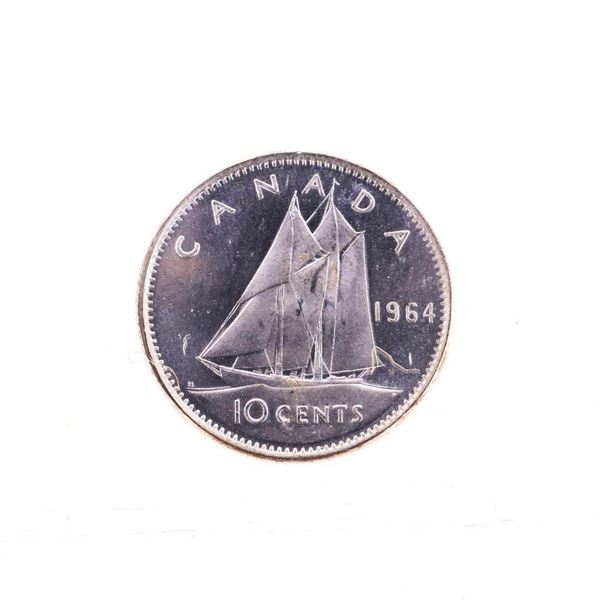 Canada 1964  Silver Ten Cents MS65 ICCS