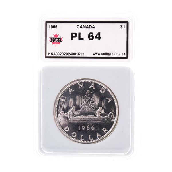 Canada 1966 Silver Dollar PL64 KSA