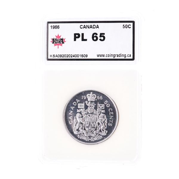 Canada 1966 Silver Fifty Cents PL65 KSA