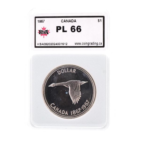 Canada 1967 Silver Dollar PL66 KSA