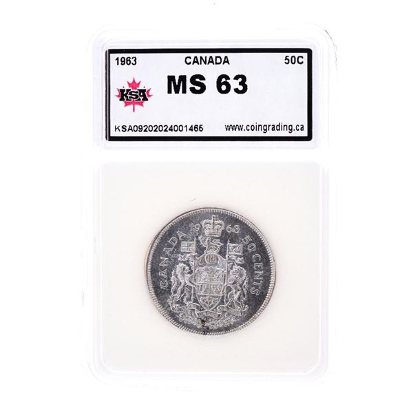 Canada 1963 Silver 50 cents MS63 KSA