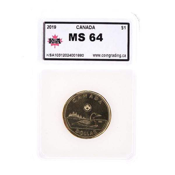Canada 2019 Loon Dollar MS64 KSA