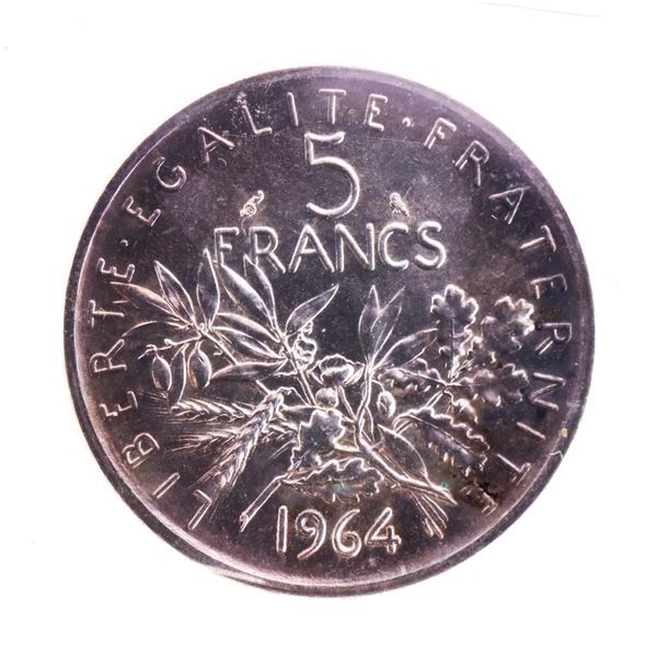 France 1964 5Fr MS64 ICCS