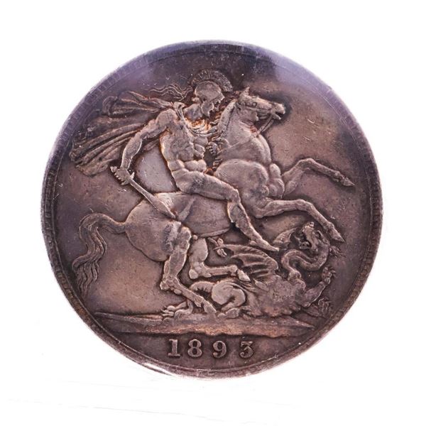 Great Britain 1893 Cr VF20 ICCS