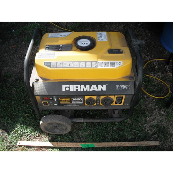 Firman 3650 generator - 208c - good compression