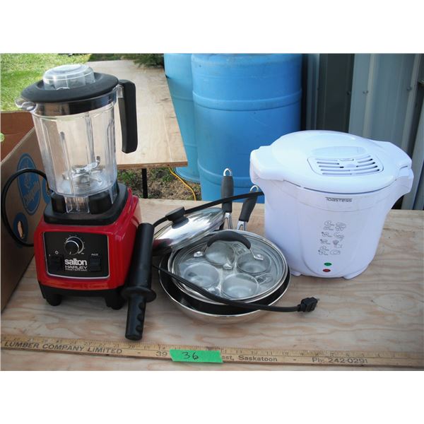 Deep fryer, blender frying pans