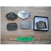 Image 1 : 5 belt buckles - Pioneer Grain,  Petro-Canada, Crown Royal, Avenge, bull