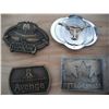 Image 2 : 5 belt buckles - Pioneer Grain,  Petro-Canada, Crown Royal, Avenge, bull