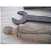 Image 3 : Vintageantique wrench, rolling pin and mallet/hammer