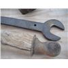 Image 4 : Vintageantique wrench, rolling pin and mallet/hammer