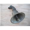 Image 3 : vintage brass bell with horse - looks like original clapper, 7"H