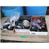 Image 1 : lot of electrical, hardware and tools - alarm clock, voltage tester, cables, nails, screws, etc.
