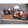 Image 1 : assorted fluids, oils, spray cans, brake fluid, etc. - lot are partially full