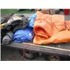 Image 1 : snowmobile tarp, 3 other tarps and area rug