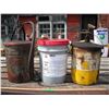 Image 1 : 2 grease pails (Texaco and Shell), and partial pail of Phillips 66 Super ATF