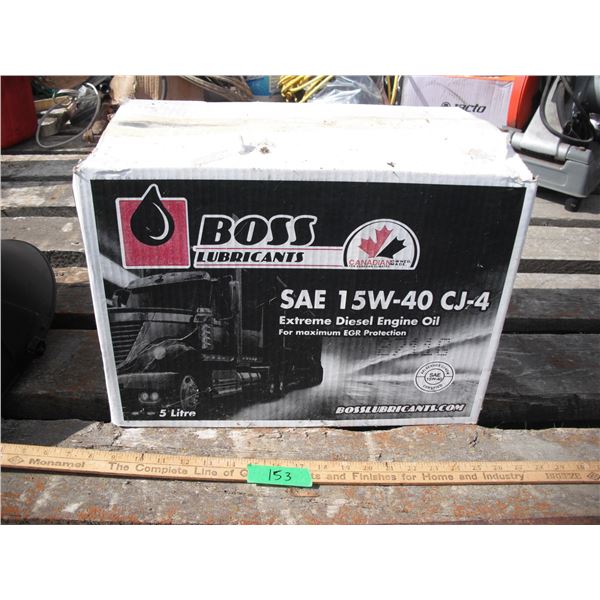 New case of 4x5L 15W40 CJ-4 Extreme diesel engine oil - Boss Lubricants