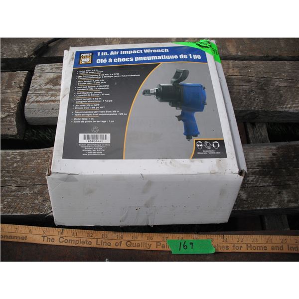 Powerfist 1" air impact wrench - new in box