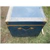 Image 3 : vintage metal trunk with tray (40"x21"x20"H) with rope and unknown brackets