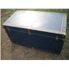 Image 4 : vintage metal trunk with tray (40"x21"x20"H) with rope and unknown brackets