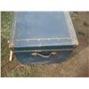 Image 5 : vintage metal trunk with tray (40"x21"x20"H) with rope and unknown brackets