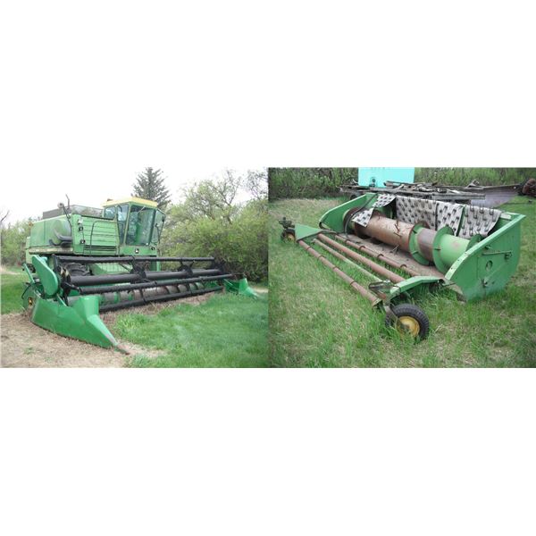 John Deere 7700 combine 22ft straight cut (JD 222) SER:215181H Type 76