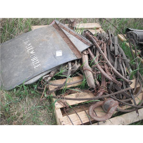 pallet lot -  mud flaps, hanes, steel cable, etc.