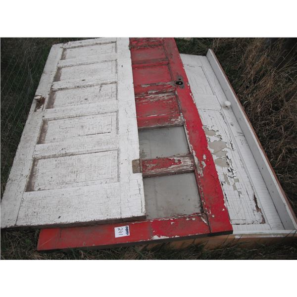 3 doors, various sizes - 1 with frame, 2 with hardware