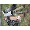 Image 1 : various piping, cast/galvanized, elevator spout, Brandt pieces, etc. (cast pipe 8" wide, galvanized 
