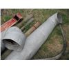 Image 4 : various piping, cast/galvanized, elevator spout, Brandt pieces, etc. (cast pipe 8" wide, galvanized 