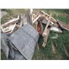 Image 1 : mixed lot lumber, poles, barn wood, sleigh frame, etc.