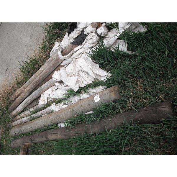 various poles (used for scarecrows) - 2x 5", rest are 3"