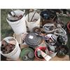 Image 1 : pallet lot - various fittings, galvanized pipe, pulleys, chain, steel parts, etc.