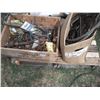 Image 1 : Sakundiak grain auger crate and box of belting, assorted bolts, control, etc.