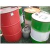 Image 1 : 4 oil drums (3x 110L, 1 larger) and small propane tank