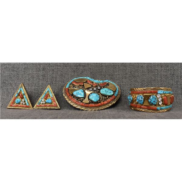 NAVAJO JEWELRY SET (SILVER RAY)