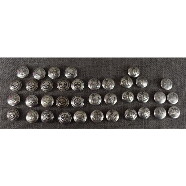 NAVAJO STERLING BUTTON COVERS