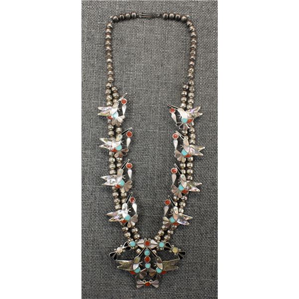 ZUNI HUMMINGBIRD NECKLACE (LEIF ESALIO)