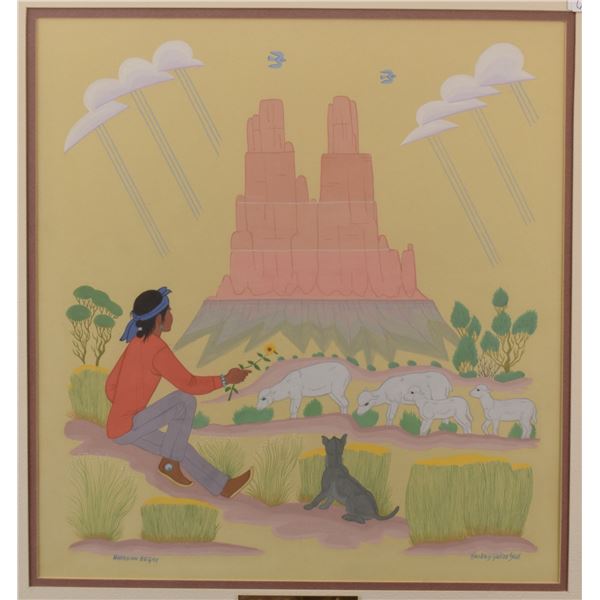 NAVAJO PAINTING (HARRISON BEGAY)