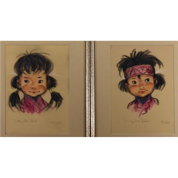 TWO WESTERN PAINTING (MONTY FLAGG)