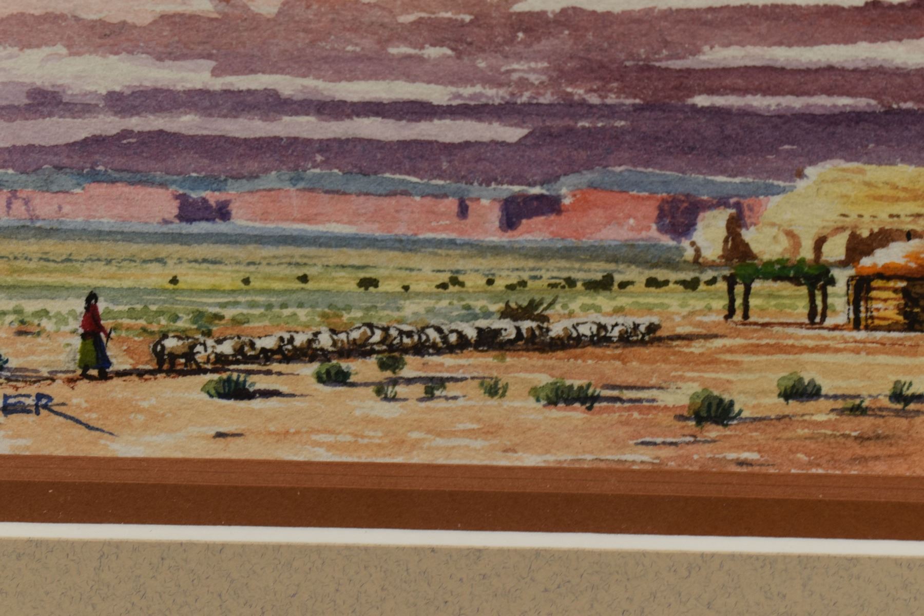 NAVAJO WATERCOLOR PAINTING (ROBERT DRAPER)