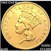 1862 Civil War $3 Gold Piece HIGH GRADE
