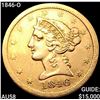 1846-O $5 Gold Half Eagle CHOICE AU