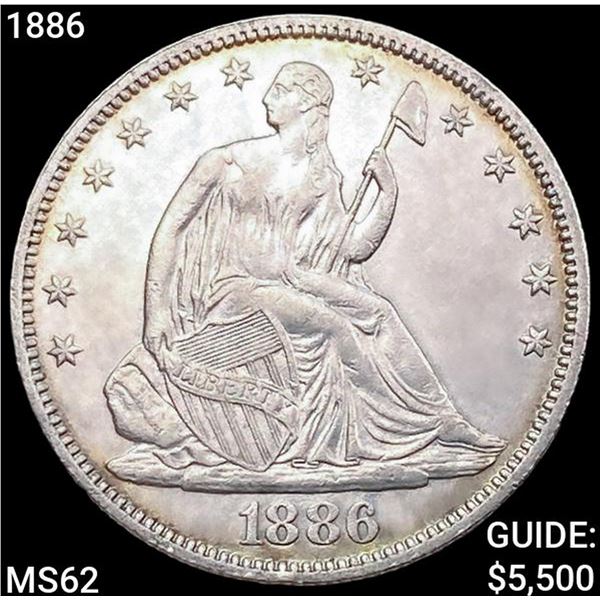 1886 Seated Liberty Half Dollar UNCIRCULATED