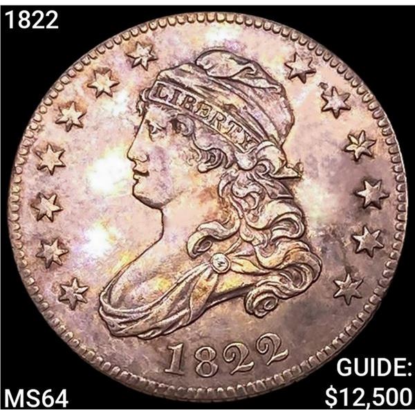1822 Capped Bust Quarter CHOICE BU